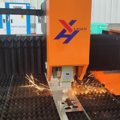 3000*1500mm CNC Fiber Laser Cutter 3000W 6000W 12000W Max Raycus Untuk Lembar Logam