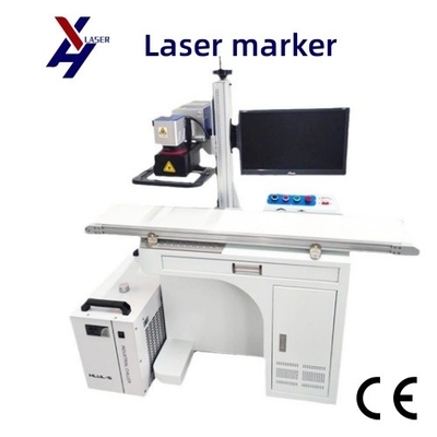 20W 30W 50W 100W Otomatis Kabinet Serat Laser Mesin Penandaan Ukiran dengan sabuk pengangkut