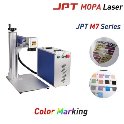 Jpt M7 Split Meja Laser Fiber Mopa untuk Ukiran Warna pada Baja Tahan Karat, Alumina, dan Perhiasan