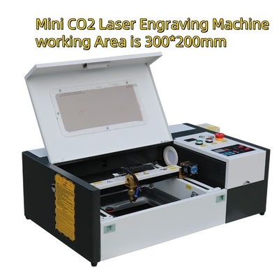 40W 50W 300*200 3020 Mesin Ukir Laser Portable Kecil Printer Laser CO2