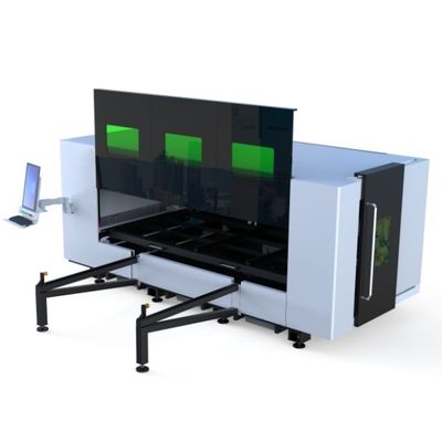 Mesin Pemotong Laser Fiber Lembaran Logam 3015LS Tarikan Samping Daya Tinggi 6000W