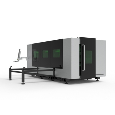 Pemotong Laser Fiber Tarik Samping CNC 6000W 3015LS untuk Lembaran Aluminium Tembaga Kuningan Besi Baja Tahan Karat