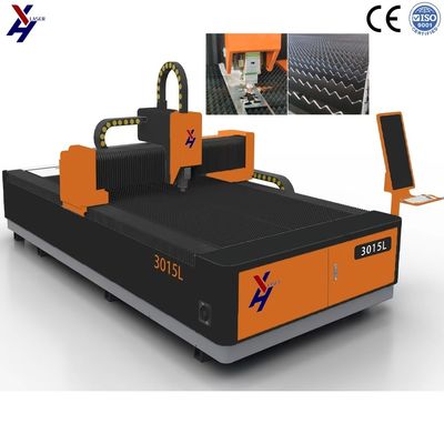 1kw 2kw 1000W 3000W 3015 Plat Fiber Laser Cutter Mesin Pemotong Dengan Sumber Laser Ipg / Raycus / Max